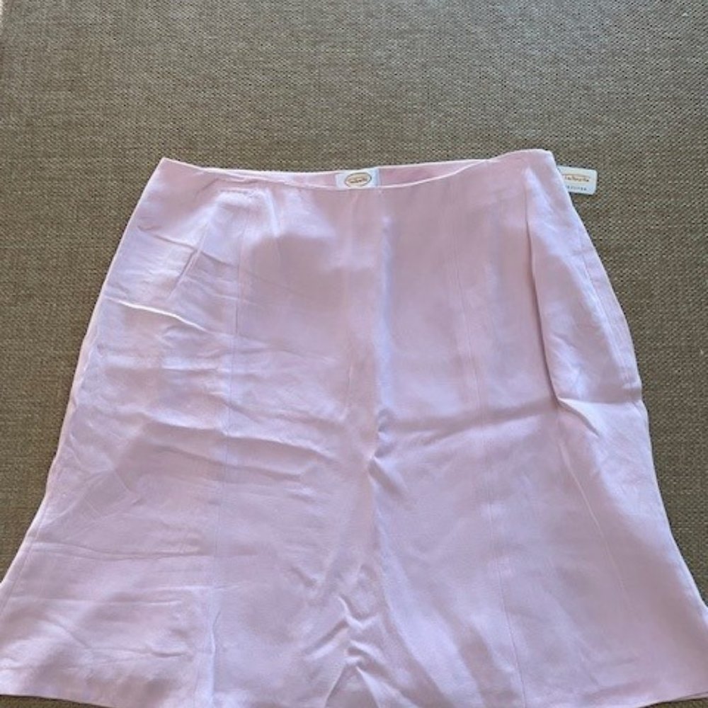 Petite Pink Silk Skirt